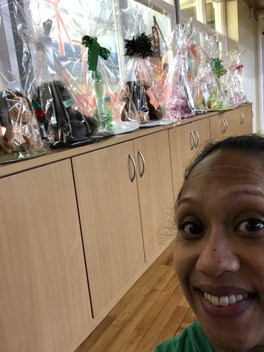 Surrounded by great raffle prizes whilst working with the Y2s this morning <a href="/PennymanPrimary/">Pennyman Primary</a> for my #dycp #everywordhasmovement. Lovely explorations all around positional language! Ready for my dinner and Y1s later.