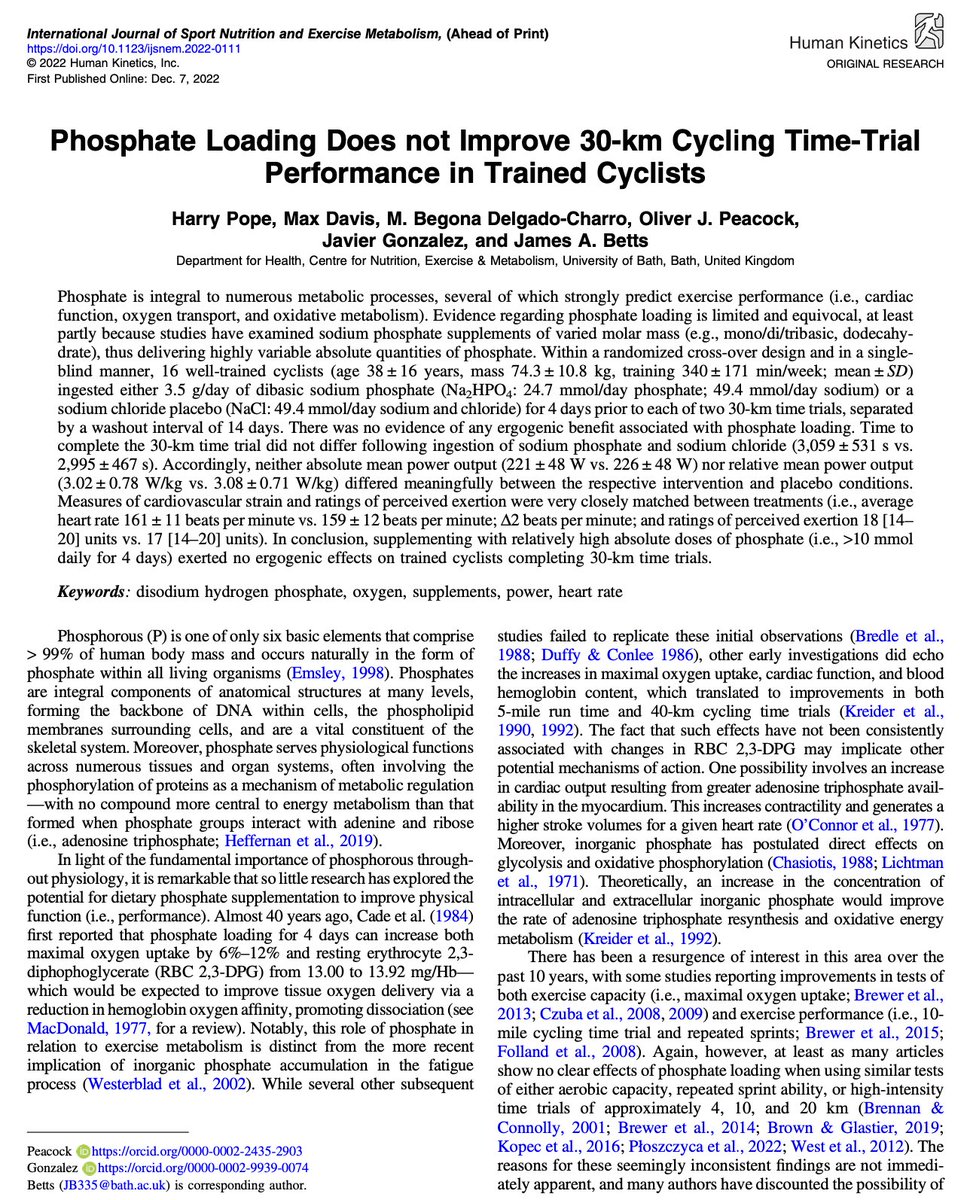 James Betts (@drbsteamjets) on Twitter photo New paper from <a href="/CNEM_Bath/">Centre for Nutrition, Exercise and Metabolism</a> out today in <a href="/IJSNEMJournal/">IJSNEMJournal</a>. Phosphate loading and cycling time-trial performance. Congratulations <a href="/harrypope_/">Harry</a> and <a href="/Max___Davis/">Max Davis</a> on your first publication. New paper from <a href="/CNEM_Bath/">Centre for Nutrition, Exercise and Metabolism</a> out today in <a href="/IJSNEMJournal/">IJSNEMJournal</a>. Phosphate loading and cycling time-trial performance. Congratulations <a href="/harrypope_/">Harry</a> and <a href="/Max___Davis/">Max Davis</a> on your first publication.