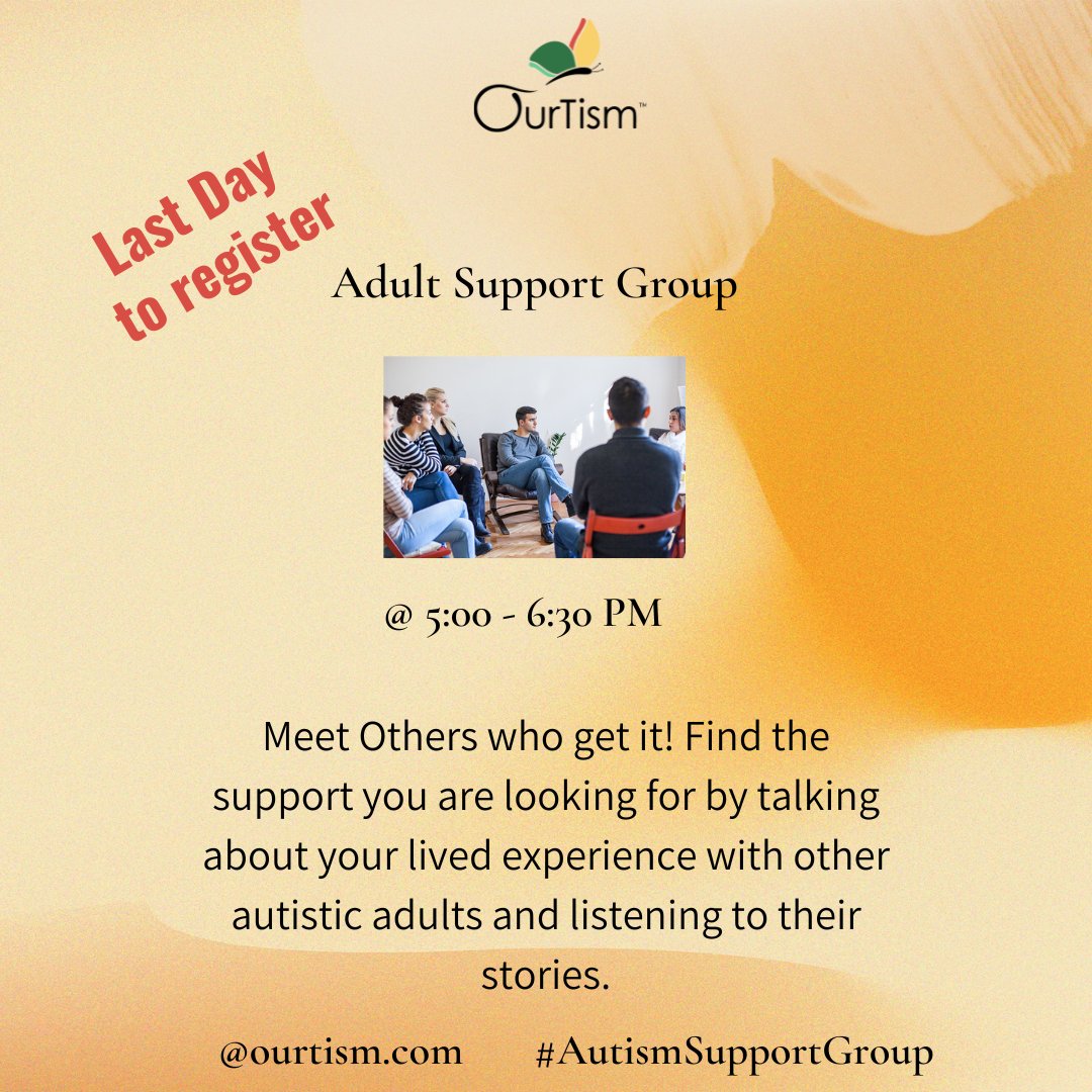 ourtism's tweet image. To register visit our website at ourtism.com/events
ourtism.com/event/virtual-…
#OurTism #Autism #AdultSupportGroup #OurTismEvents #AutismSupport #ActuallyAutistic #Aspergers