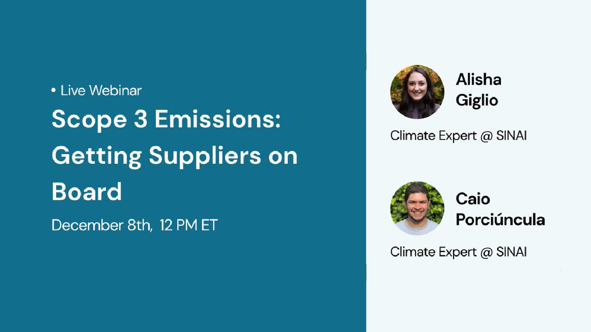 Register now at the link below for our webinar on Dec. 8 focused on how organizations can approach measuring their #Scope3Emissions with a focus on the tricky task of engaging their supply and value chains. bit.ly/3XdJdeu