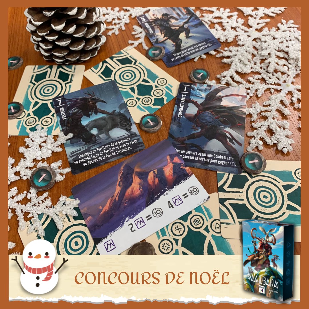 [Joyeux Noël 🎅 – Vaalbara 🗺️]
Studio H vous réserve de belles surprises pour Noël ! 🤫🎁 Pour gagner Vaalbara 🗺️, suivez notre compte, likez et retweetez ce tweet, et mentionnez les ami(e)s avec qui vous souhaitez découvrir ce jeu d'Olivier Cipière ! 🤗 Bonne chance à tous. 🍀