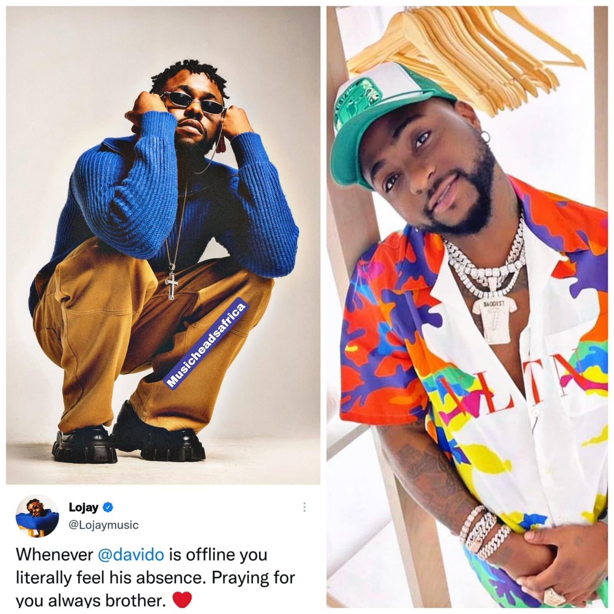 ImThatAlien's tweet photo. Nigerian singer Lojay, Proclaimed that Davido absence from social media, has been greatly felt and prayed for him, to recover quickly from the great loss 0️⃣0️⃣1️⃣ 💪

#Lojay #Davido #ifeanyiadeleke https://t.co/fKwe7oVMoI