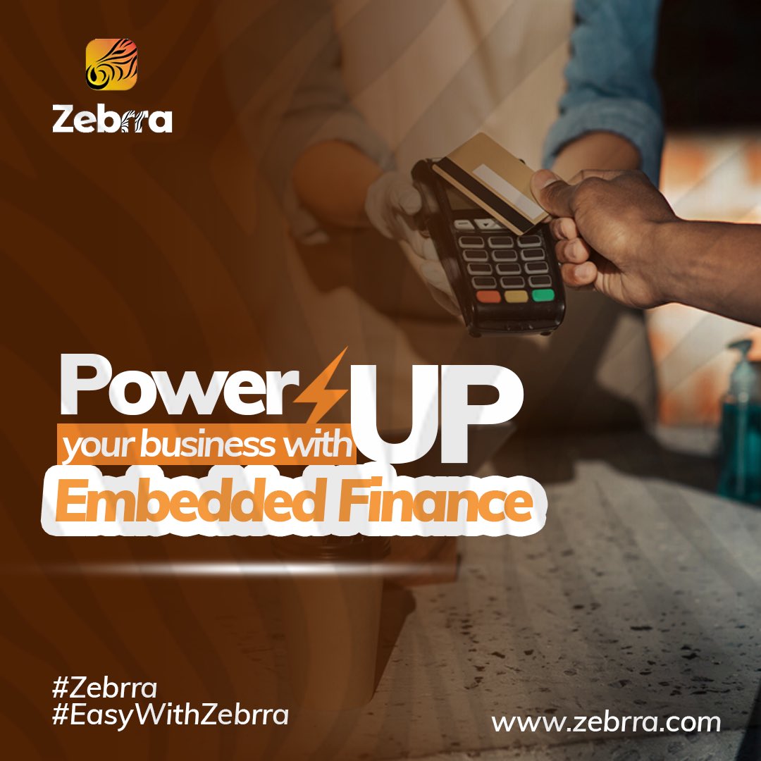 ZebrraHQ's tweet photo. Supercharge your business with embedded financial services.

#zebrra
#easywithzebrra https://t.co/WRxG0iwEIG