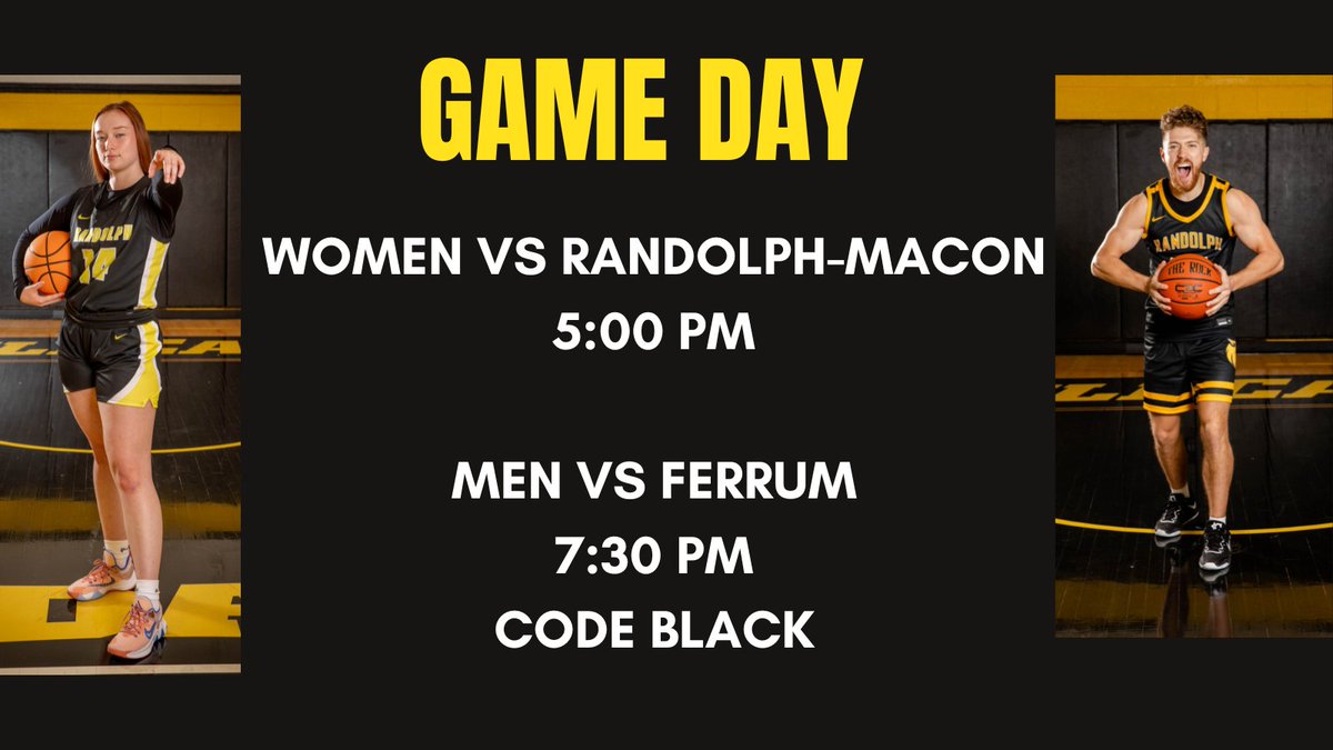 Another doubleheader at Giles tonight! Women host Randolph-Macon at 5:00 pm followed by the men taking on Ferrum at 7:30 pm