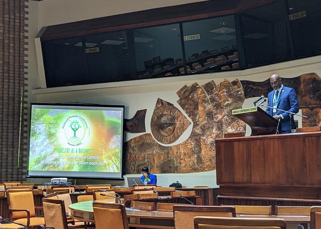 simichelee's tweet image. "...need to increase profitability of forests in Jamaica as an incentive to keep these areas forested."
- Ainsley Henry, CEO of @ForestryDeptJa 

Jamaica National Forestry Conference, 7-9 Dec 2022