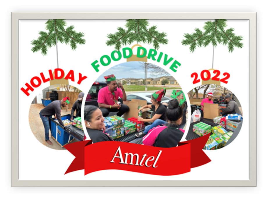 We’re honored to donate 285 lbs. of canned goods on behalf of Amtel to GRACE. Amtel office employees gathered canned goods during Nov. to help fill the pantry of this local charity. A little means a lot this time of year and we’re proud of our team for helping those in need.