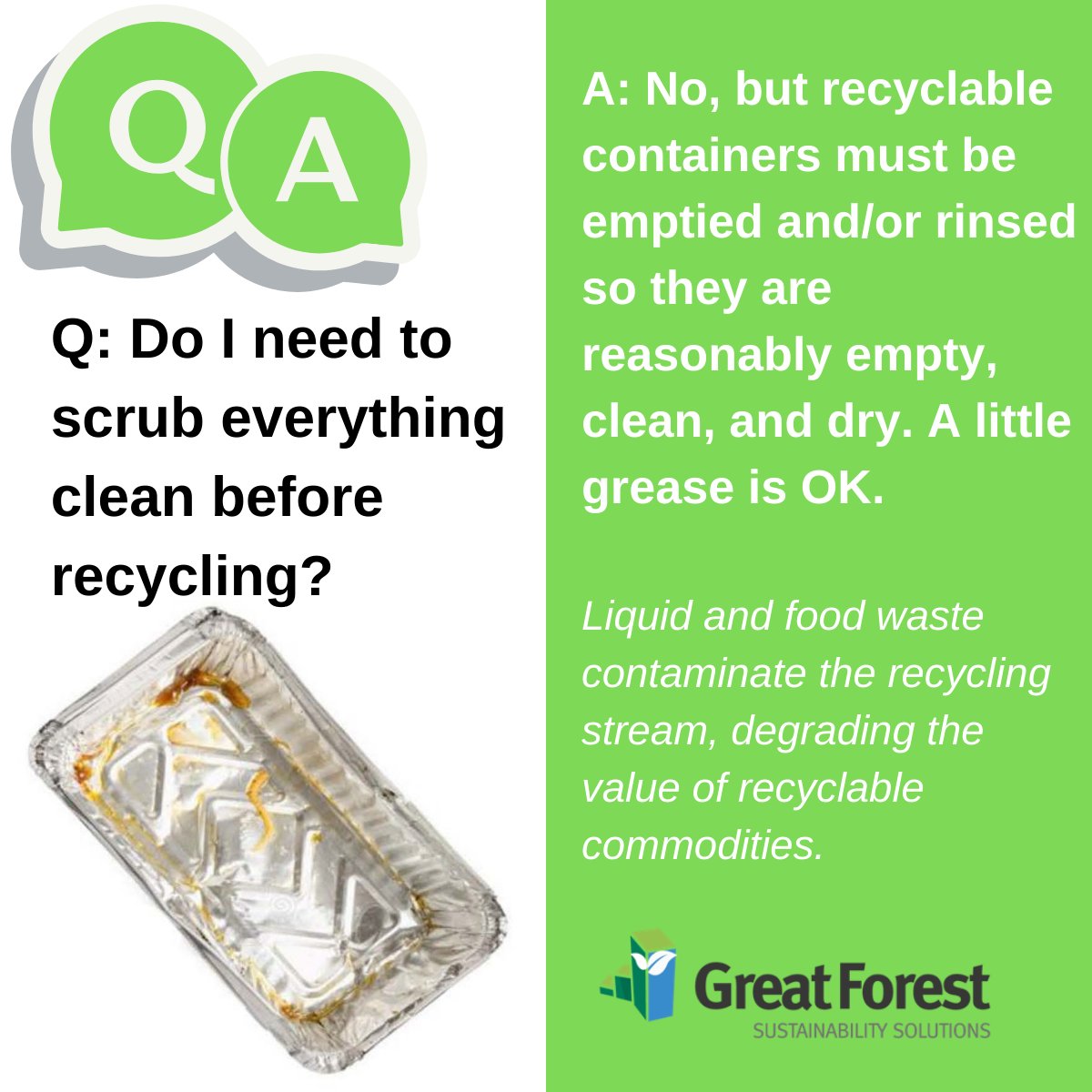GreatForestInc's tweet photo. As we enter the festive season, here's a reminder of want to do with all those trays.
#RecyclingTip #RecycleRight https://t.co/Ach6wWHssM