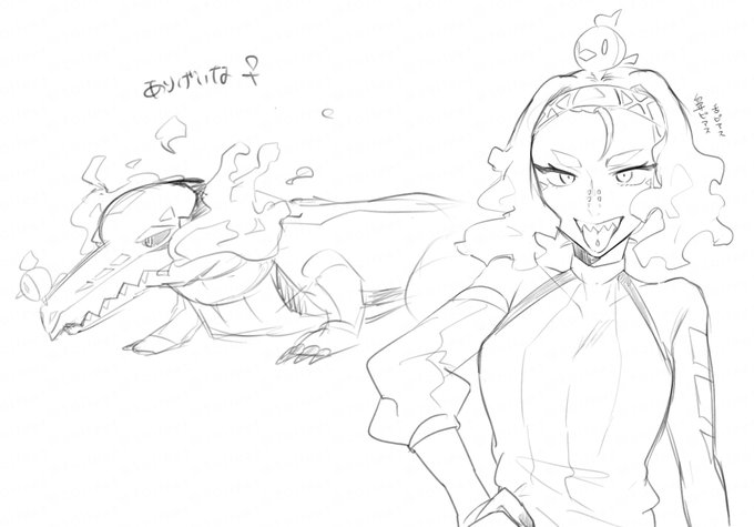 ワイもラウドボーンちゃん擬人化らくがきしてたけど、らいでんさんと同じく概念鳥さんはそのままなのめちゃシンパシー 