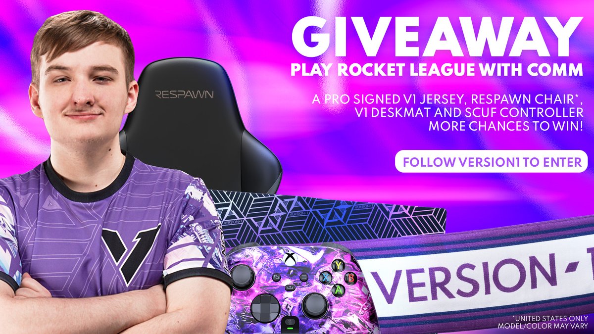 Our BIGGEST giveaway of ALL TIME!

Win a chance to play Rocket League with Comm, and other INSANE prizes!

1. Follow <a href="/version1gg/">Version1</a> 
2. Tag your duo in the replies
3. More ways to enter: gleam.io/XA6fD/rlcs-fal…