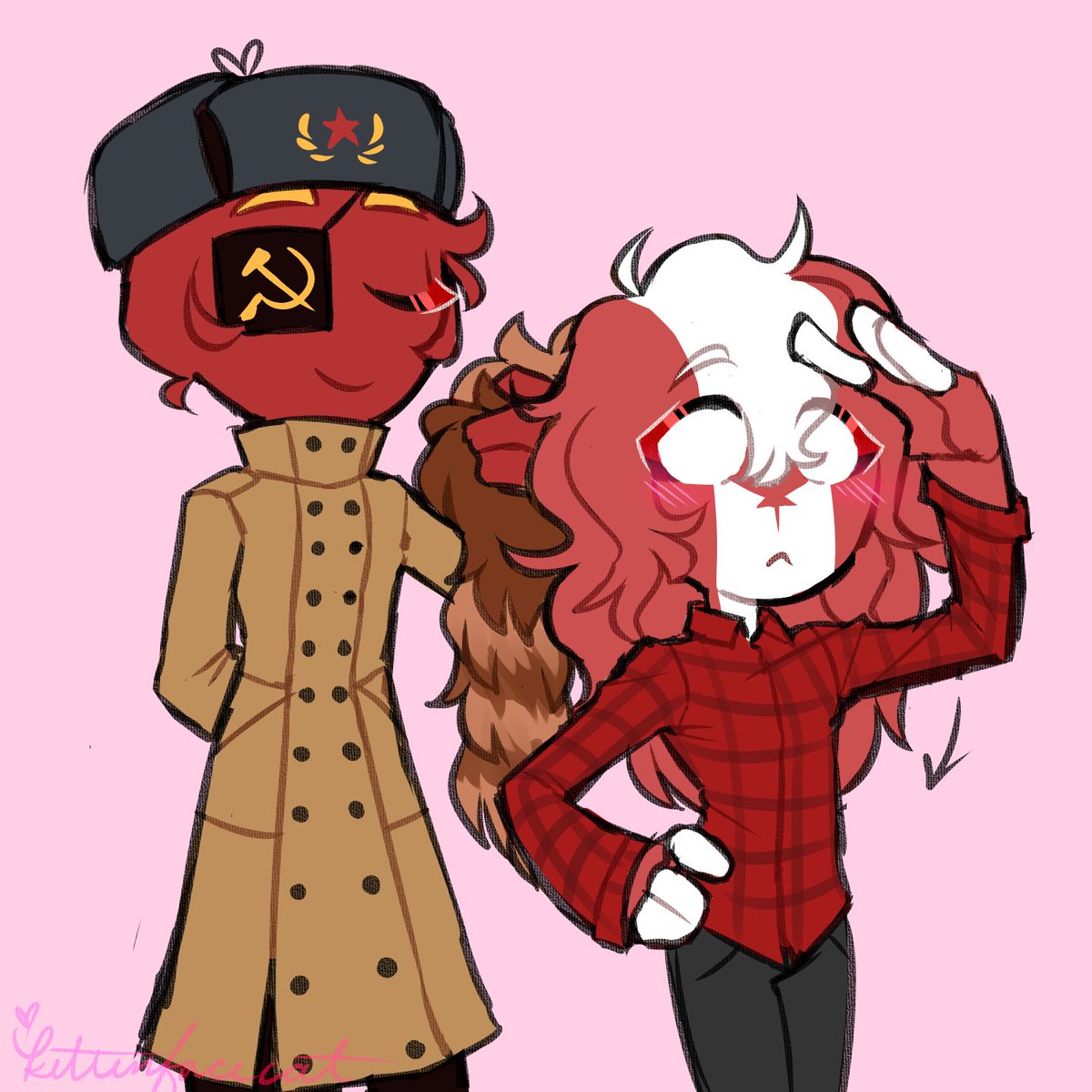 「Hidden long hair-#countryhumans #country」|CH and YB Obsessed rnのイラスト