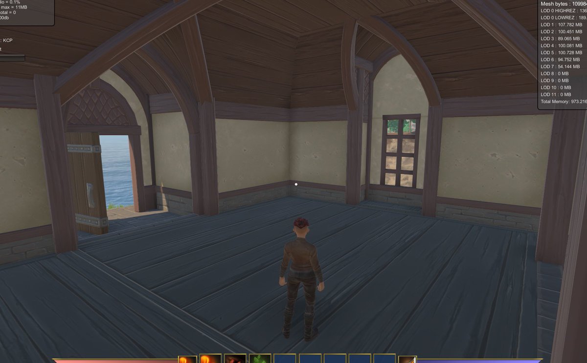 adamiseve's tweet photo. Little WIP house, intricate roof, all made in game in a day (still testing building and materials to get a cohesive and generic set) https://t.co/pmjdXAS4sx