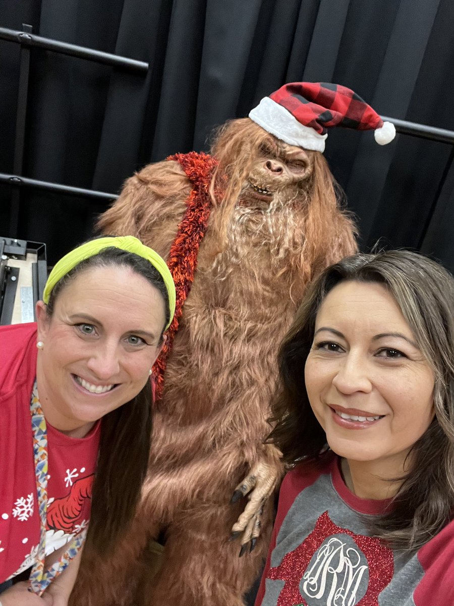 It’s Sasquatch Selfie Day at GES! A few of our PK friends opted out of getting very close to Sasquatch. I don’t blame them…his teeth needed brushed and his claws needed trimmed and he’s huge compared to 4 and 5 year olds! #gesshineon <a href="/GESStars/">Grapevine Elementary</a> <a href="/EarlyGcisd/">GCISD EARLY CHILDHOOD</a>