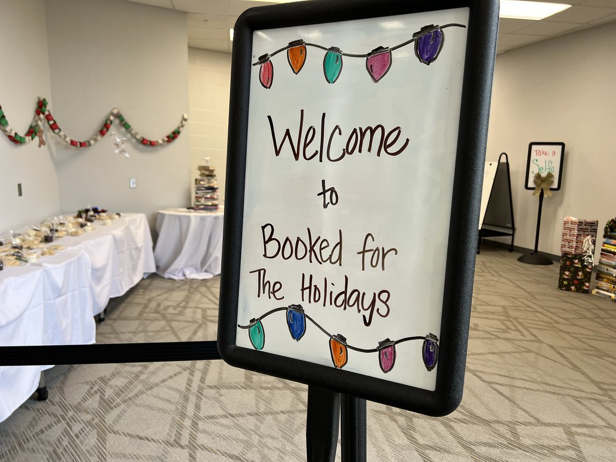 SJH Library is part of our Office Holiday Tour! Homemade treats, Shelfie Station, and Ladder Toss. It’s a grand ole time! #sjhbrightertogether #katylibraries