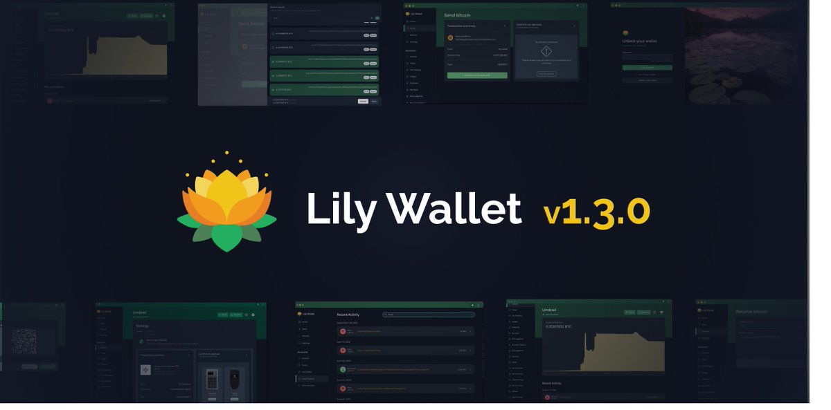 LilyWallet's tweet photo. Lily Wallet v1.3 releases with:

- Ledger Nano S+ support
- Lightning Network sending: select outgoing channel
- Bug fixes https://t.co/TccaXQ7d3S