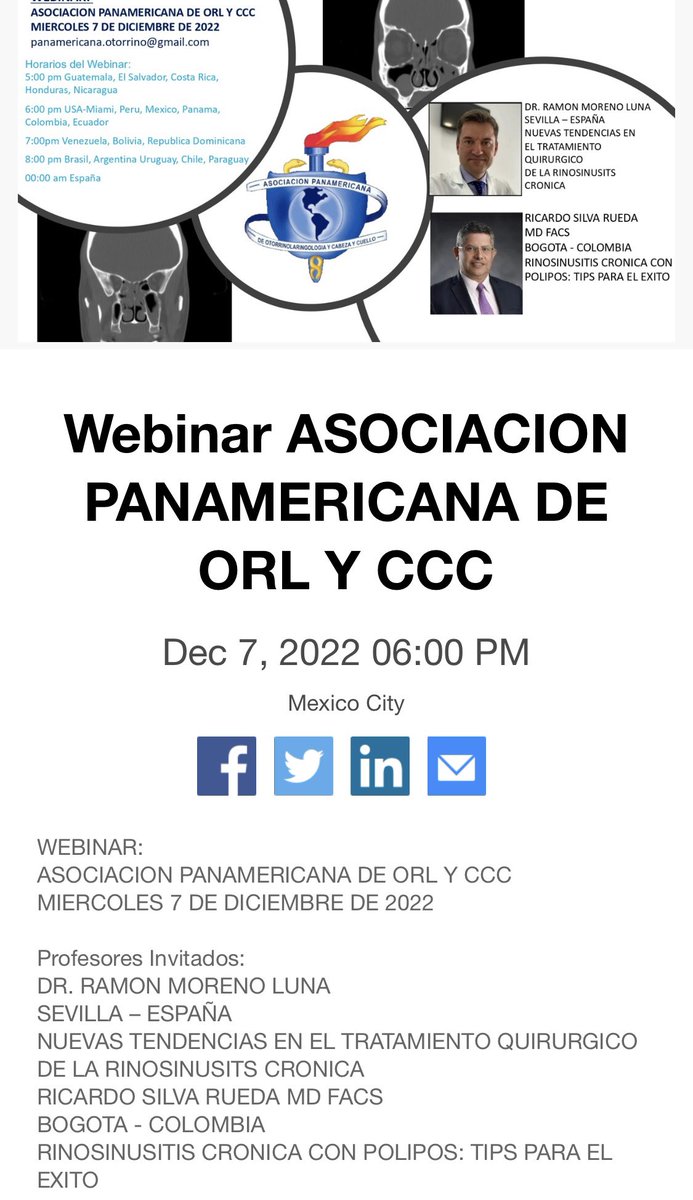 Jacqueline Alvarado (@jacqueline1orl) on Twitter photo us02web.zoom.us/webinar/regist…        RINOSINUSITIS CRÓNICA INNOVACIÓN us02web.zoom.us/webinar/regist…        RINOSINUSITIS CRÓNICA INNOVACIÓN