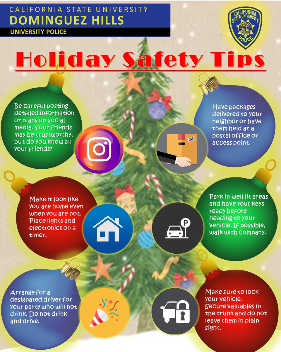 csudhpd's tweet image. Hi Toros! We like it when @DominguezHills students practice safety. Always be aware of your surroundings and consider these tips:
