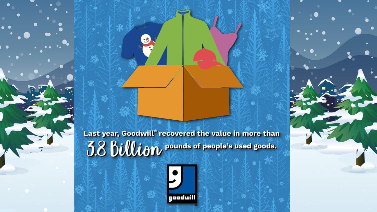 Last year, local #Goodwill organizations collectively recovered the value in more than 3.8 billion pounds of people’s used goods, giving these items a second life. 🌎❤️ #WhyGoodwill #SustainableGood