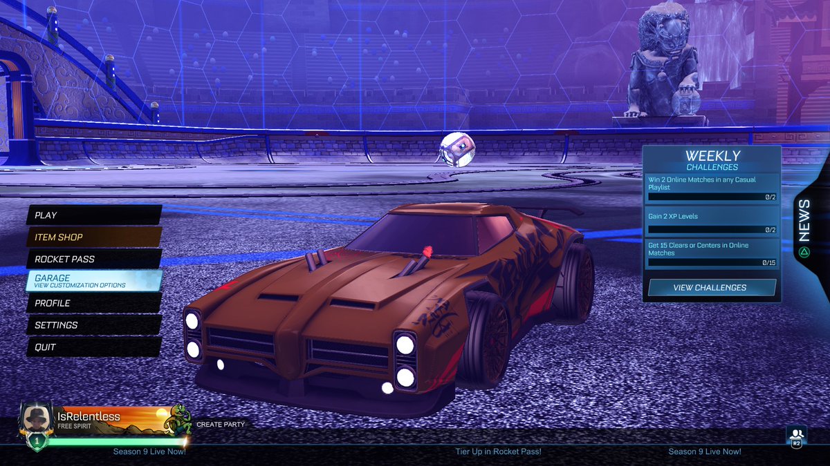 Is_Relentless's tweet image. How is this the same color lmao, the filter on the new update at the main menu every season always changing what the cars actually  look like in game