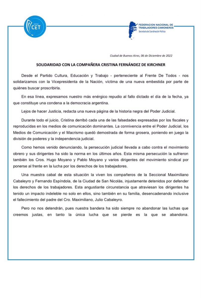 #CristinaKirchner #CET