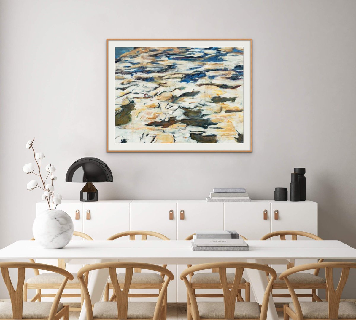 Are you getting ready to do some holiday hosting? Decking your walls with the perfect decor will ensure that your dining room is ready for all your festivities! #holidayhosting #interiordesign #wallart #artdecor #hyggestyle #neutralstyle #artpublishing #artconsulting #walldecor