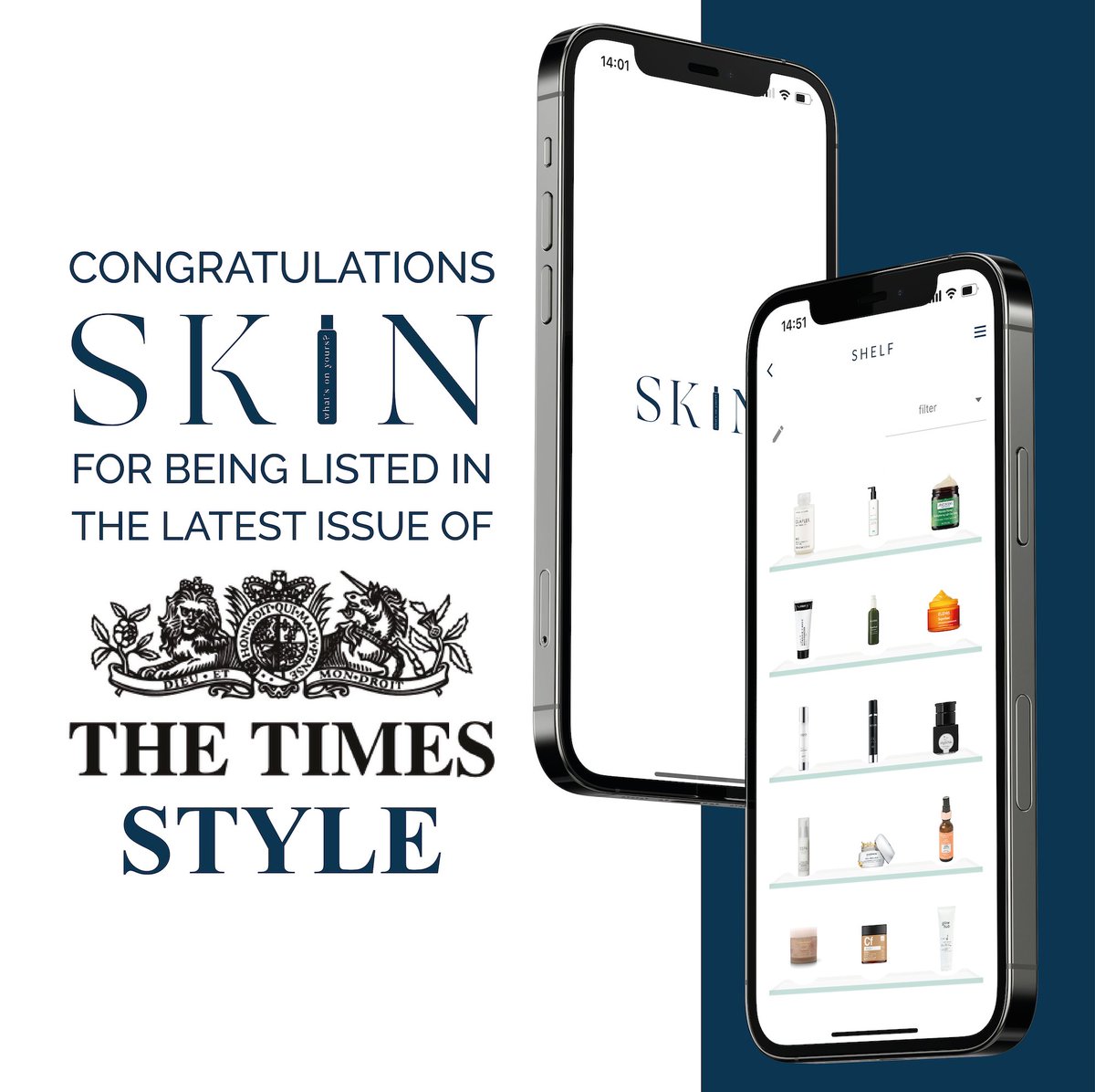 wearearch's tweet photo. đ° | Congratulations #SKIN being published in the latest edition of The Times STYLE.
Experience SKIN for yourself:
https://t.co/44ue6i9rdJ
#SKINapp #Beautytech #makeup #skincare #thesundaytimesstyle https://t.co/01PebcIIDx