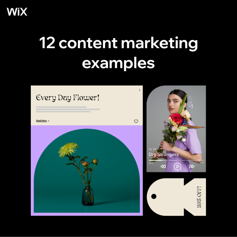 Wix's tweet photo. Dive into some content marketing best practices with these blogs. #WixRead #ContentMarketing