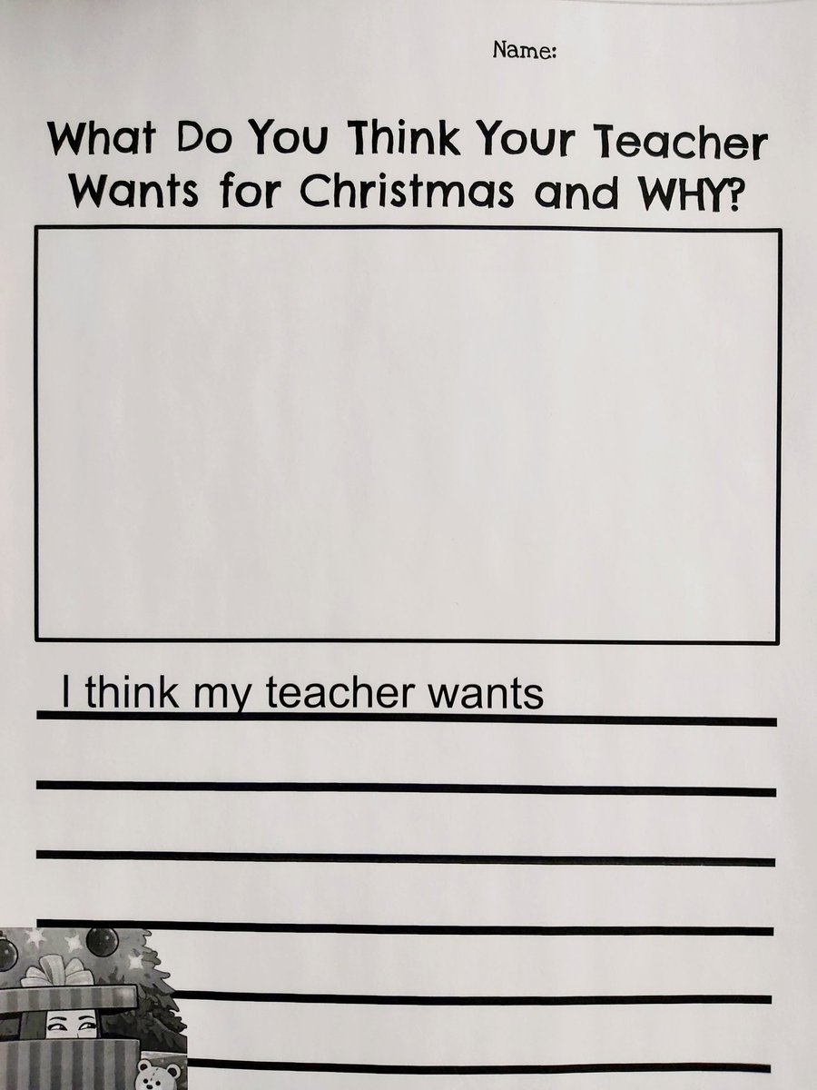 3H writing assignment today.  Stay tuned for their answers.  Can't wait to read them! 🎅 #Christmaswriting #BlessedAndGrateful