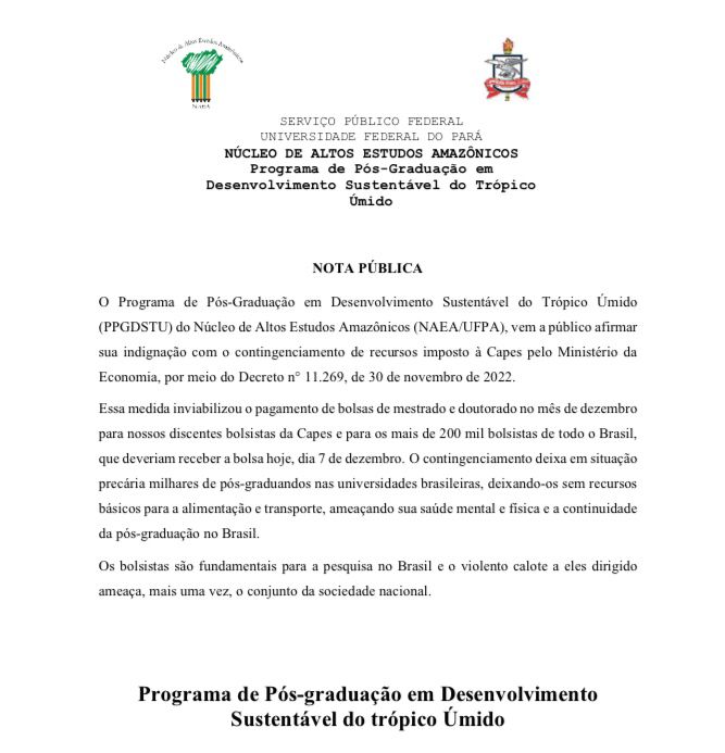 Nota pública.
