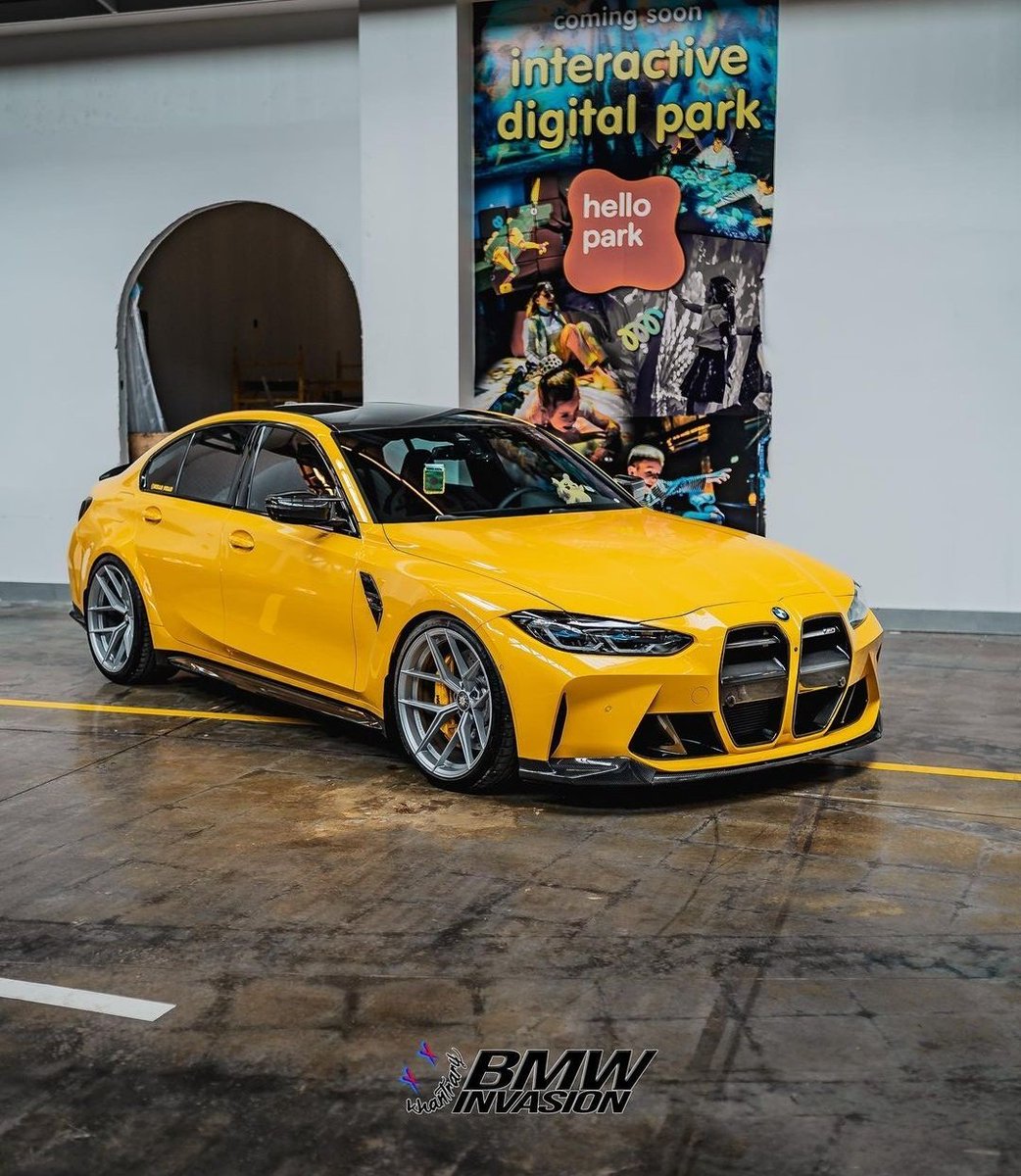 ExoticRides on Twitter: "Speed Yellow BMW M3 Competition