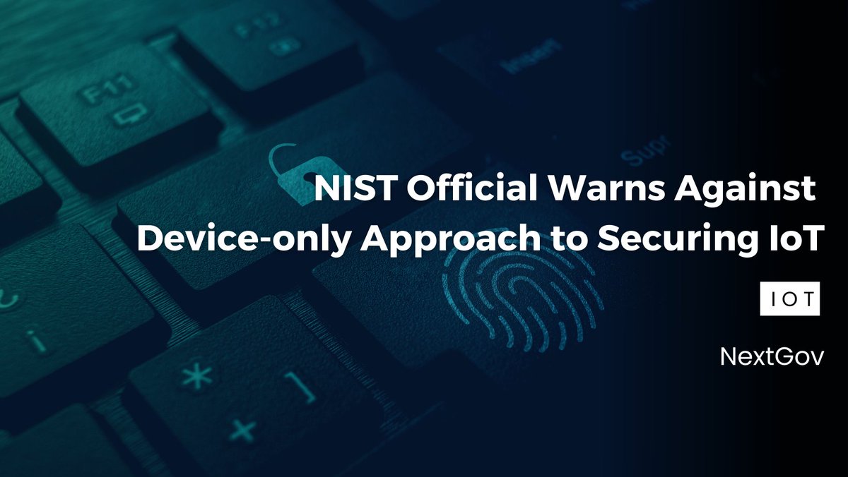 SecureG (@secure_g1) on Twitter photo This @Nextgov article discusses how the <a href="/NIST/">National Institute of Standards and Technology</a> has highlighted how IoT security goes beyond the device manufacturer. SecureG supports the establishment of critical roles that cloud services and other infrastructure providers perform.
Learn more below.
tinyurl.com/mpn7jhuz This @Nextgov article discusses how the <a href="/NIST/">National Institute of Standards and Technology</a> has highlighted how IoT security goes beyond the device manufacturer. SecureG supports the establishment of critical roles that cloud services and other infrastructure providers perform.
Learn more below.
tinyurl.com/mpn7jhuz
