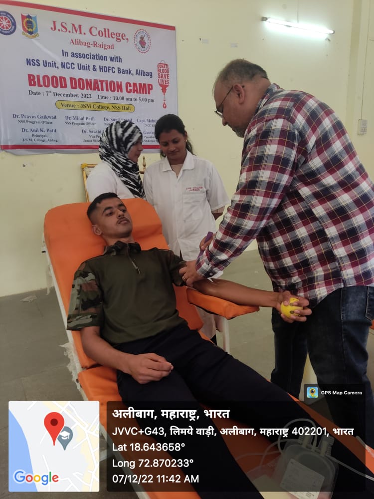 Cdts of JSM College under 6 Mah Bn, Mumbai A participated in a blood donation camp. A total of 31 units of blood was donated to Alibag Govt Hospital.@ncc_dte @HQ_DG_NCC @DefPROMumbai