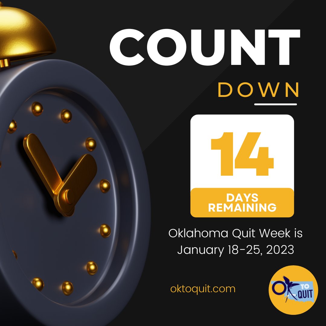 Who is planning to quit #tobacco during Oklahoma Quit Week? oktoquit.com
#oktoquit #oklahoma #oklahomacity #tulsa