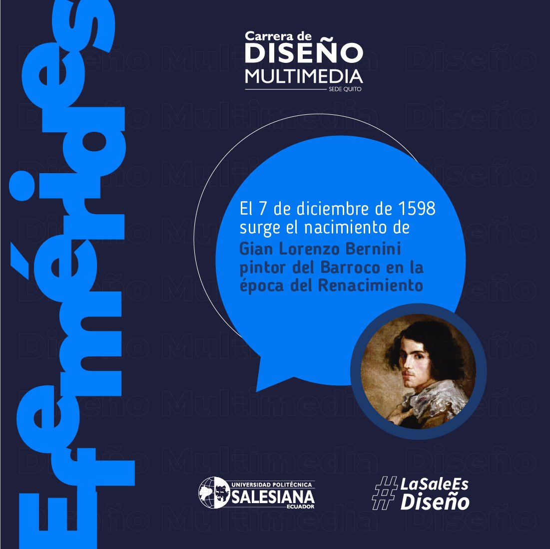 DMultimediaUPSQ's tweet photo. ¡Toma nota!

Si eres amante de la #pintura y quieres conocer a uno de los máximos exponentes en este aspecto, Gian Lorenzo Bernini es el indicado, nacido un día como hoy, su estilo #Barroco fue la principal característica para la creación de artes pictóricos.

#Efemérides #LaSale https://t.co/7LXs0bNEav