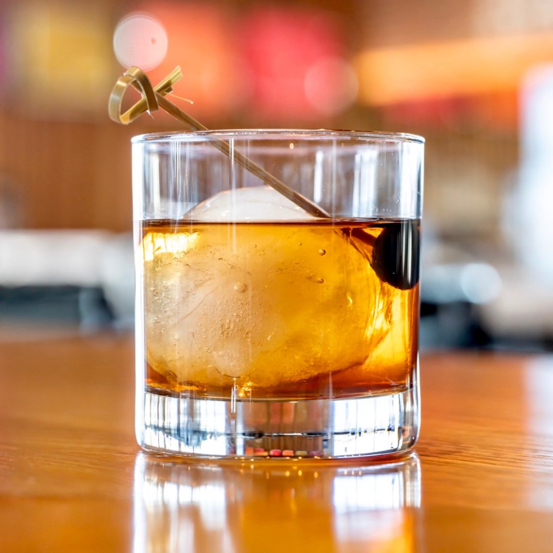 Call us Old Fashioned but this classic drink is $7 today for Day 7 of Making Spirits Bright. Redemption High Rye Bourbon, aromatic &amp; orange bitters &amp; a Luxardo cherry are👌.