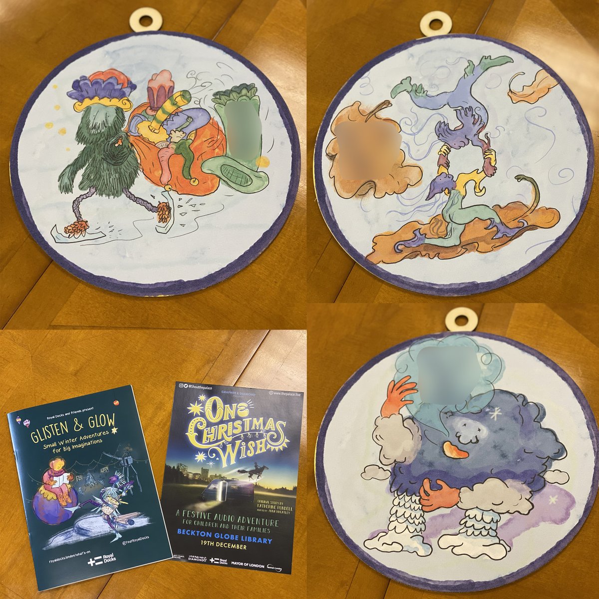 DCSLondonLtd's tweet photo. If you and your little ones are at a loose end between now and Christmas why not pop down to Royal Docks and try to crack Glisten’s Christmas Tree code? We’ve just produced these wooden bauble clues along with flyers and a booklet to guide you on how to join in the festive fun! https://t.co/Uc4fHLk7eB