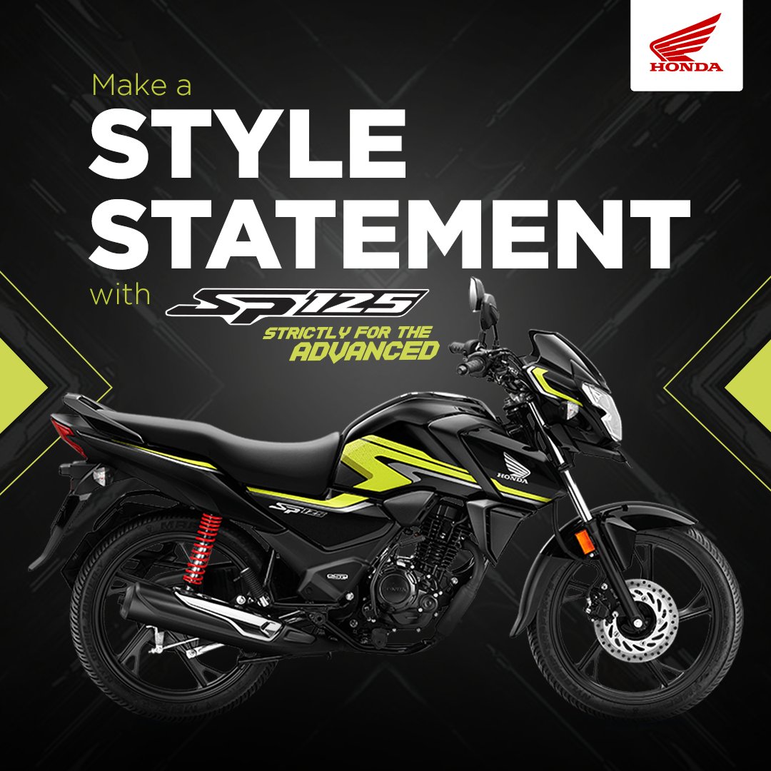 honda2wheelerin's tweet photo. Bring home the stylish SP125 and experience thrilling performance and technology! For more information, please give us a missed call on +919311340947 or visit https://t.co/WF0QhqWRdQ. #Honda #SP125 #StrictlyForTheAdvanced https://t.co/QY5FuOnGnG