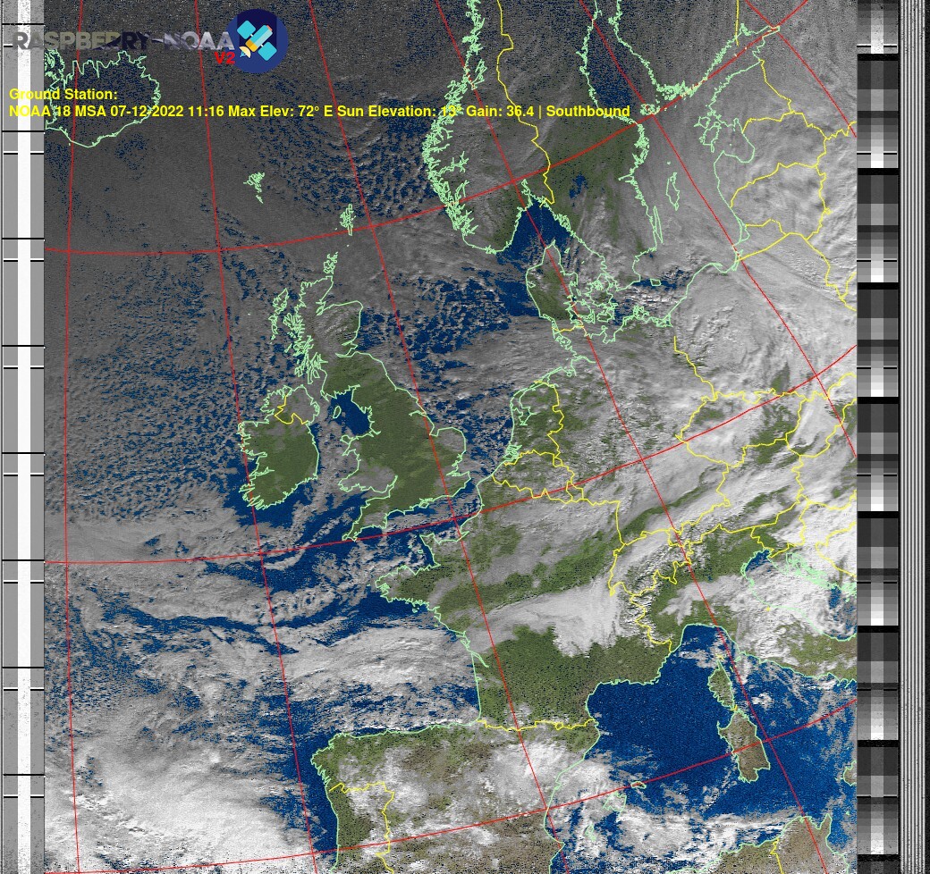 M0GIW's tweet photo. I first received #WXsats on a #C64 in the 1990's. Not tired of it yet :-) #hamr #sat #NOAA #raspberrypi #FinningleyARS #sdr #weathersat https://t.co/uaKqsewKev