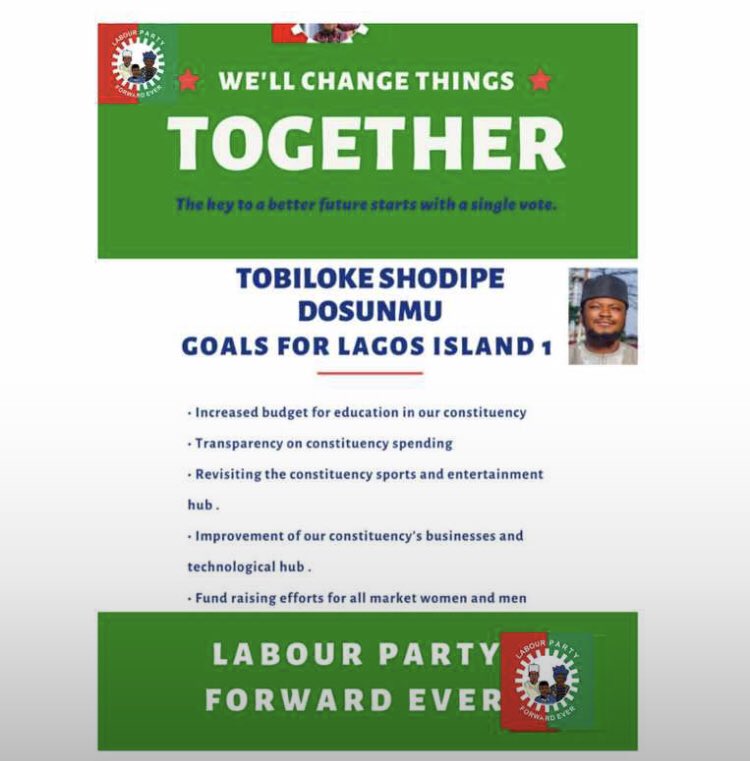 LabourPartyTime's tweet photo. Lagos island Time !!!! @Tobbiloke 
Vote wisely for a Nearby Man ❤️ https://t.co/n8yeCRPFtm