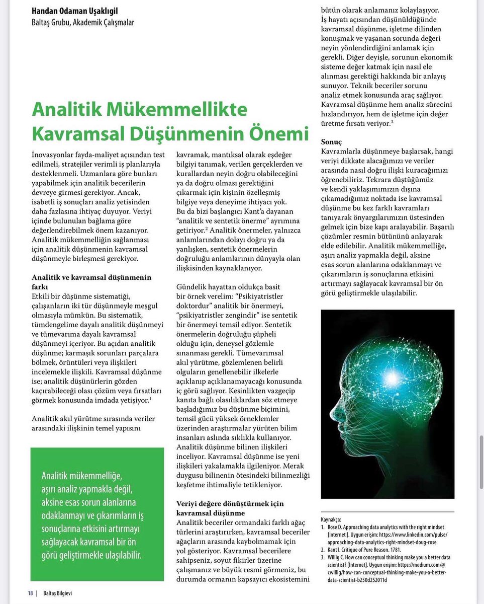 Son Kaynak dergisini okudunuz mu? kaynakbaltas.com adresinden keyifle yayına hazırladığım Analitik Mükemmellik sayısına, önceki sayılara, video, podcast, anket gibi sayısız bilgi kaynağına erişebilirsiniz. Analitik mükemmellik aşırı analiz değilse nedir? Cevabı yazımda ☺️