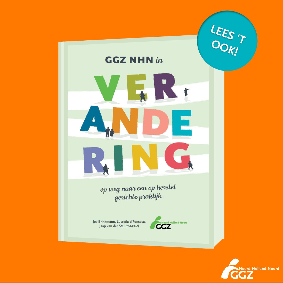 Eind 2017 startte GGZ NHN met het project Specialisten Samen in de Wijk. In het boek 'GGZ NHN in verandering: op weg naar een op herstel gerichte praktijk' beschrijven 20 auteurs de resultaten en plaatsen deze in de huidige context. Lees het boek hier ➡️ bit.ly/3Biu6qZ
