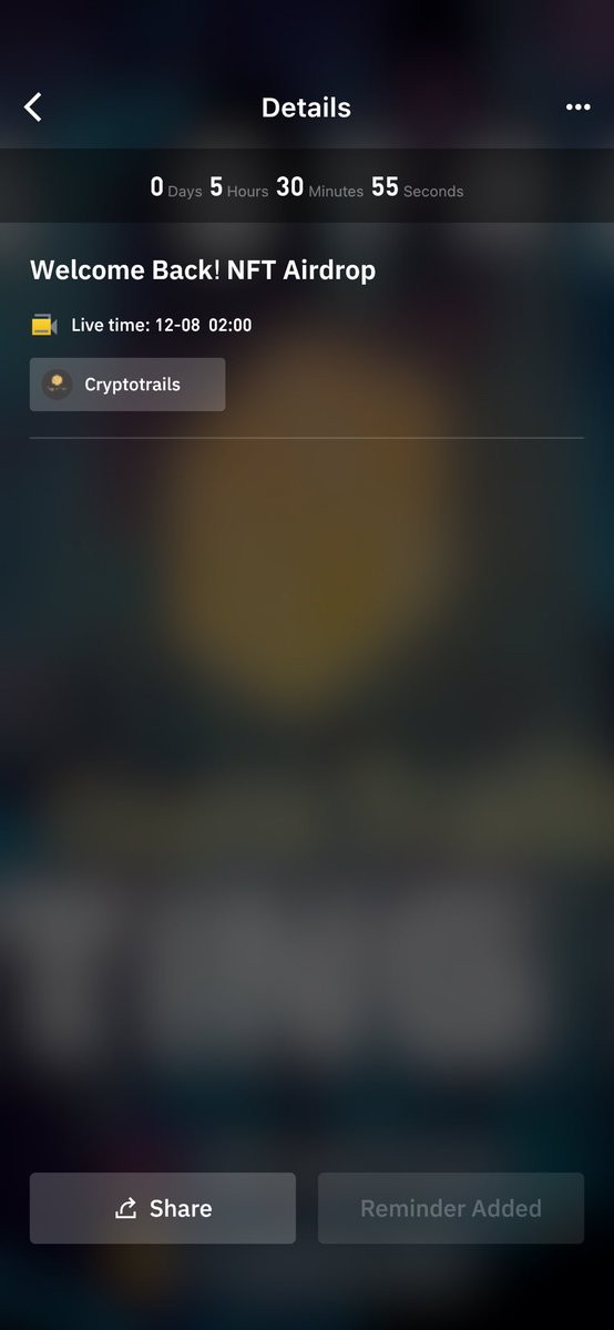 Benjami71590515's tweet photo. Everybody just set your reminder on Binance live.
Only 5 hours left to go 👇👇
#NFTAirdrop
#Cryptotrails
#Cryptobox https://t.co/oeUXzscmCM