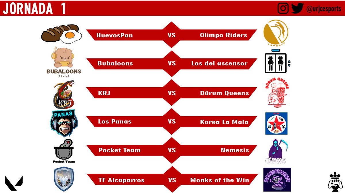 Ya tenemos la primera jornada de la liga de Valorant.
Iremos anunciando donde ver cada partido!!!
Mucha suerte a todos