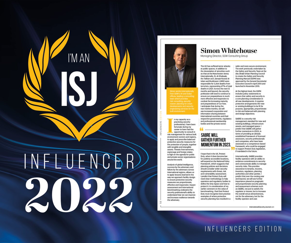IntSecJournal's tweet photo. ISJ Exclusive: Simon Whitehouse, Managing Director, SGW Consulting Group!

Full predictions for 2023 here: https://t.co/IXUVzCCt3s

#security #securitynews #securityindustry #globalsecurity #ISJinfluencers https://t.co/Ylr5kD8Vnj
