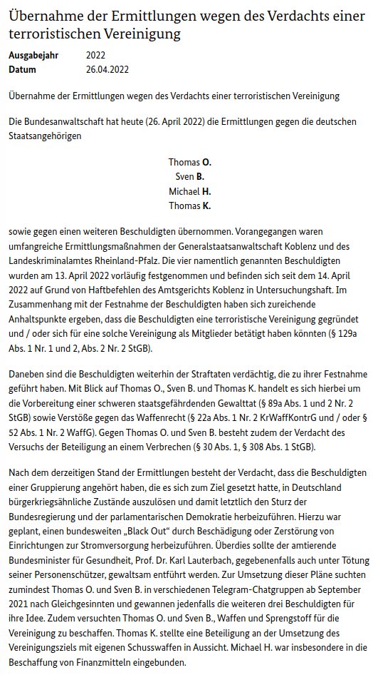 AfaNord's tweet photo. #Antifa-Recherche in #Querdenken-Gruppen führte im April ´21 zur Gruppe #VereintePatrioten.
Zwischen Nov. ´21 und April ´22 setzte das LKA einen Ermittler in das bundesweite rechte #Terrornetzwerk. April ´22 gab es erste Festnahmen.

https://t.co/pgEzhGOJfC

#DankeAntifa #NoNazis https://t.co/ERBlToRWCr