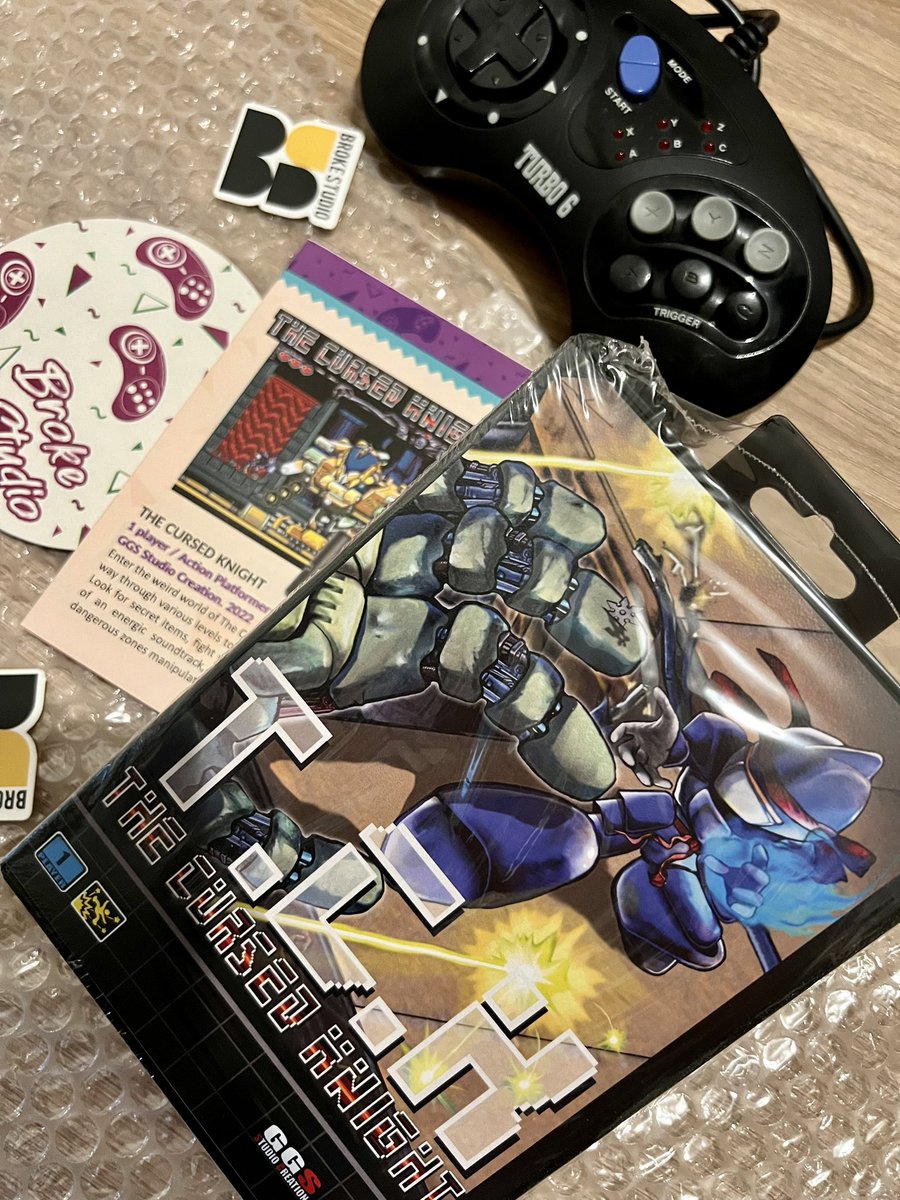 Killbart_'s tweet photo. Recep’ du jour 🥰🤩
Après cette belle découverte à la #RGC2022 je ne pouvais pas passer à coter !!!
#TheCursedKnight @Broke_Studio #Sega #Megadrive #Retrogaming https://t.co/Aen8A3NsGz