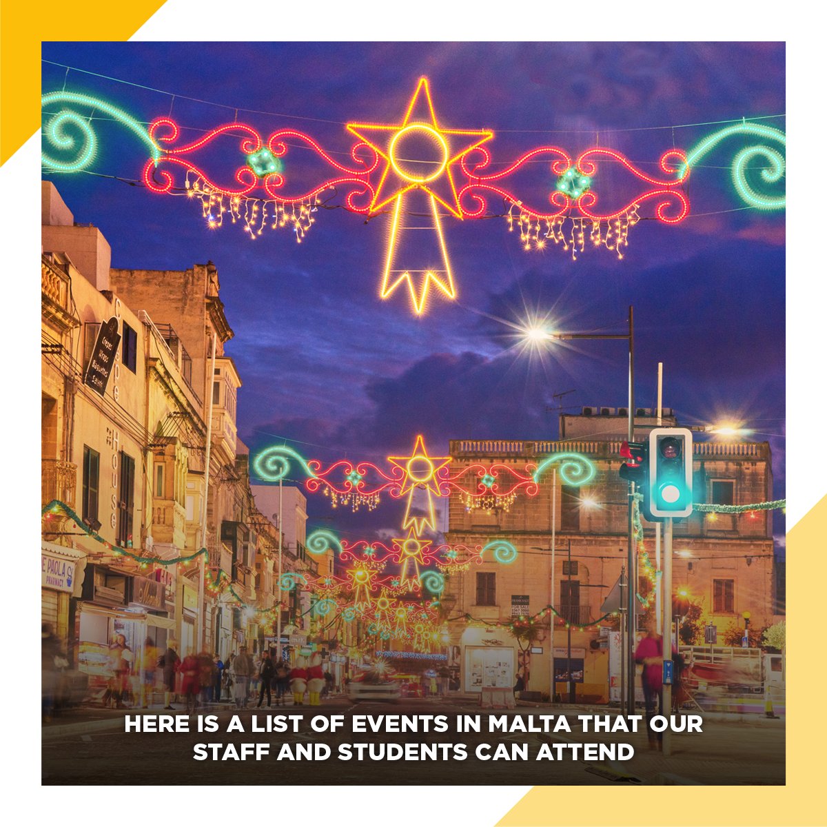 AUMalta's tweet photo. Curious to know what’s on in Malta this December? 🤩

From the Santa’s World experience to folklore dinner shows, there is plenty of entertainment going around during the Xmas festivities. Students &amp; staff can visit the link to explore the events!
https://t.co/JEyABHTCWV 

#AUM https://t.co/OdinJ8TIdc