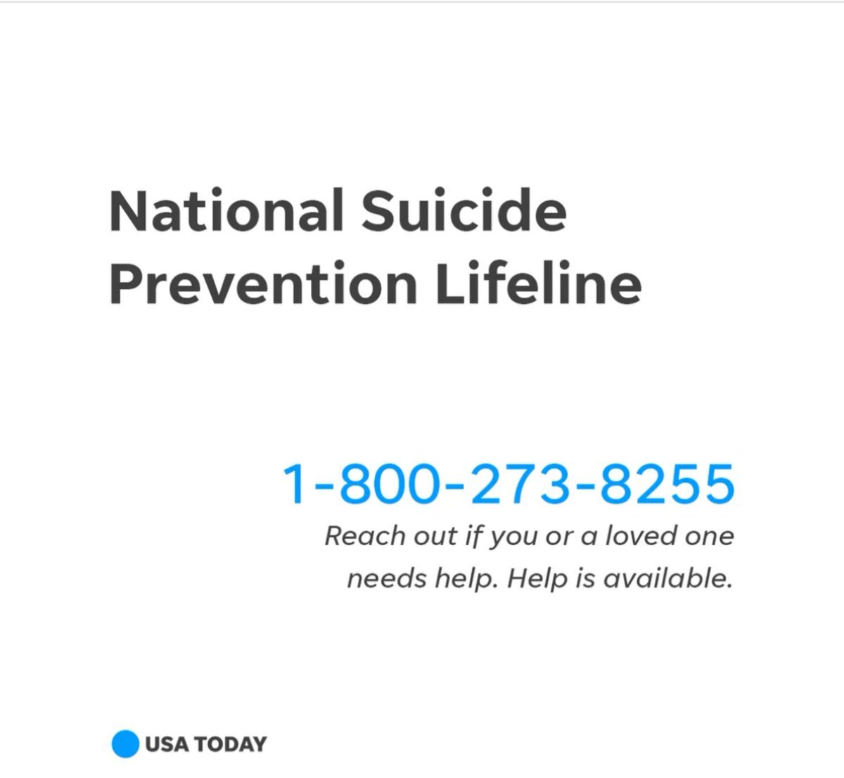 Wishing Ted Cruz's daughter a speedy recovery and the time and privacy for the family to heal. If you or someone you love is considering suicide, please call this number.