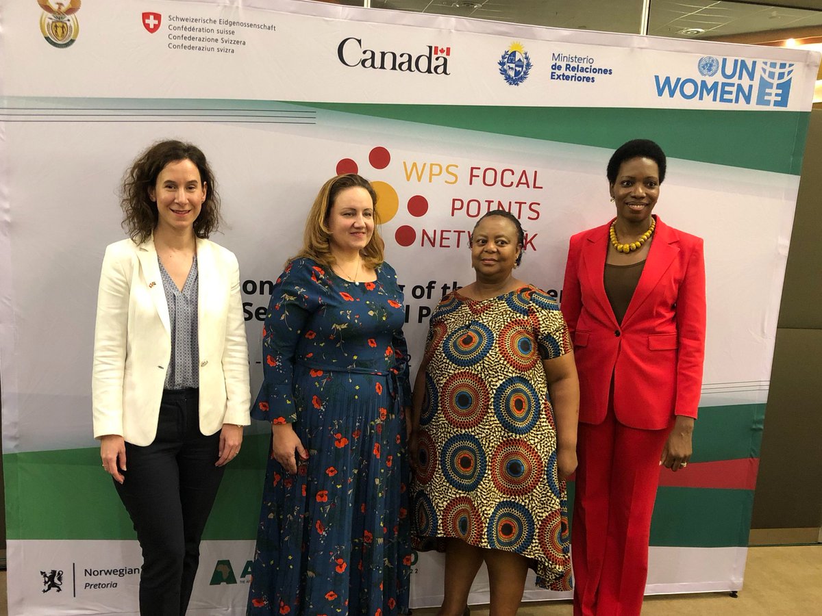SwissPeaceHR's tweet photo. Wrapping up the Interregional Meeting of the 
@WPSFocalPoints Network in 📍 Pretoria. 

🇨🇭 thanks 🇿🇦 for the great spirit of cooperation during our co-chairship in 2022, thanks #UNWomen for its support and congratulates the 🇺🇸 to its co-chair for 2023. https://t.co/yviUGHR6xC