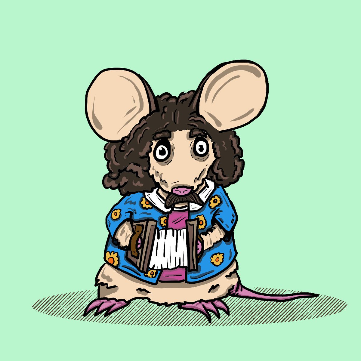 Gm! Daily Rat #6 Is Weird Alrat! I Hope all is well with you guys! <a href="/alyankovic/">Al Yankovic</a> #digitalart #rats