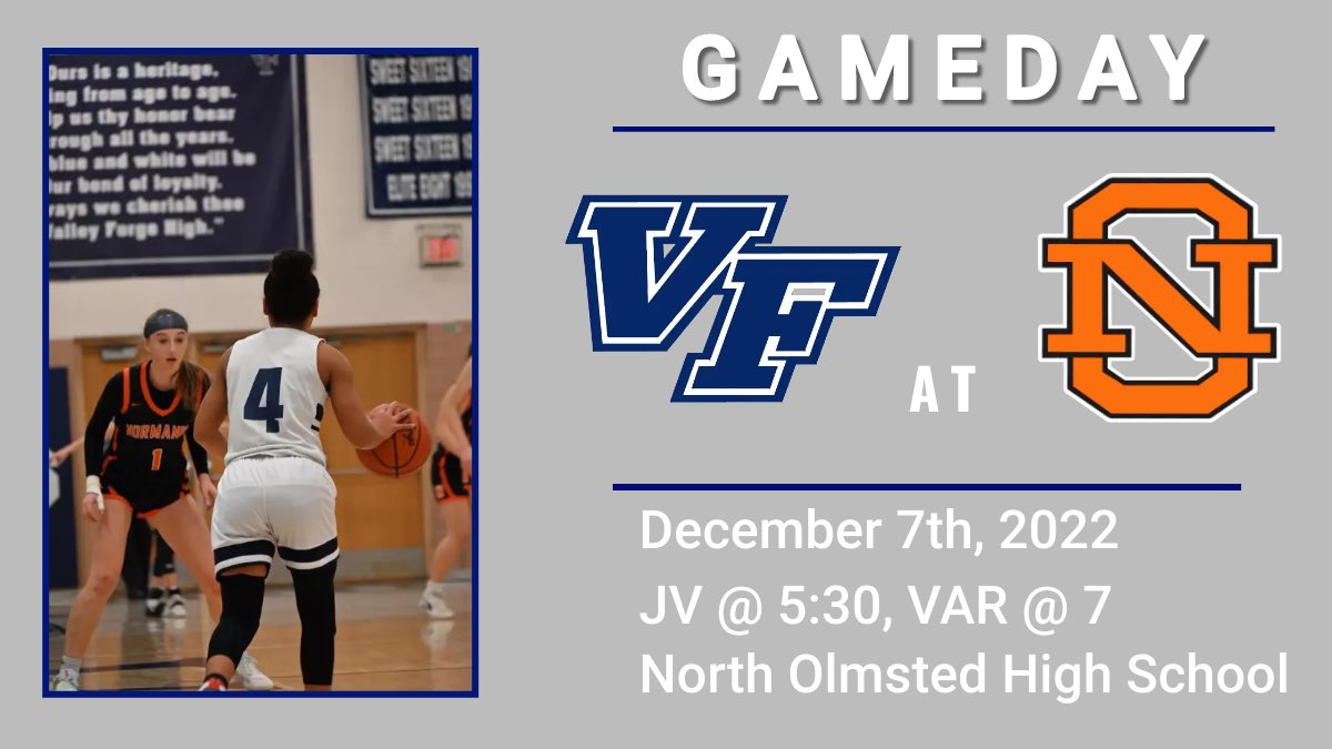 vfgirlsbball's tweet photo. ‼️‼️GAMEDAY‼️‼️
The Patriots’ travel to North Olmsted tonight to take on the Eagles!!!
#GOFORGE🏀🏀🏀 https://t.co/uSbsLvnTQb